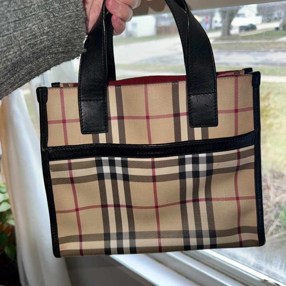 Burberry Nova Check Haymarket Tote